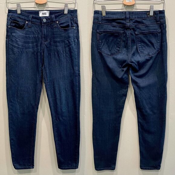 Paige Dark Blue Verdugo Ankle Jeans - Size: 28 - Picture 1 of 9